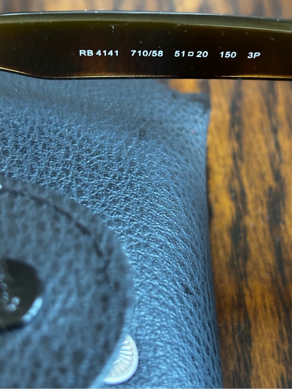 RAY-BAN RB 4141 (Rounded Wayfarer Style)
In Light Havana w/ Polarized Green Lens - Picture 4 of 9